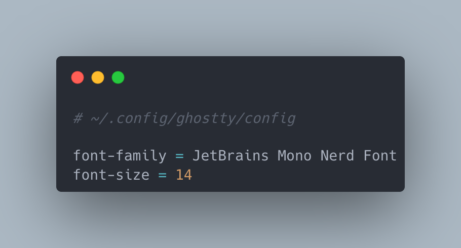 Ghostty の設定ファイル
