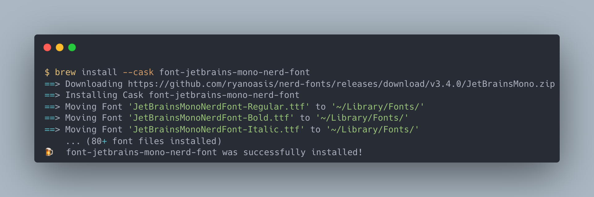 Nerd Font のインストール