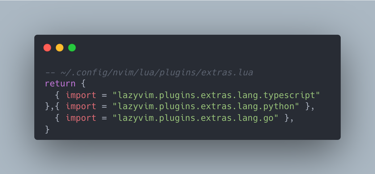 LazyVim Extras の言語サポート設定