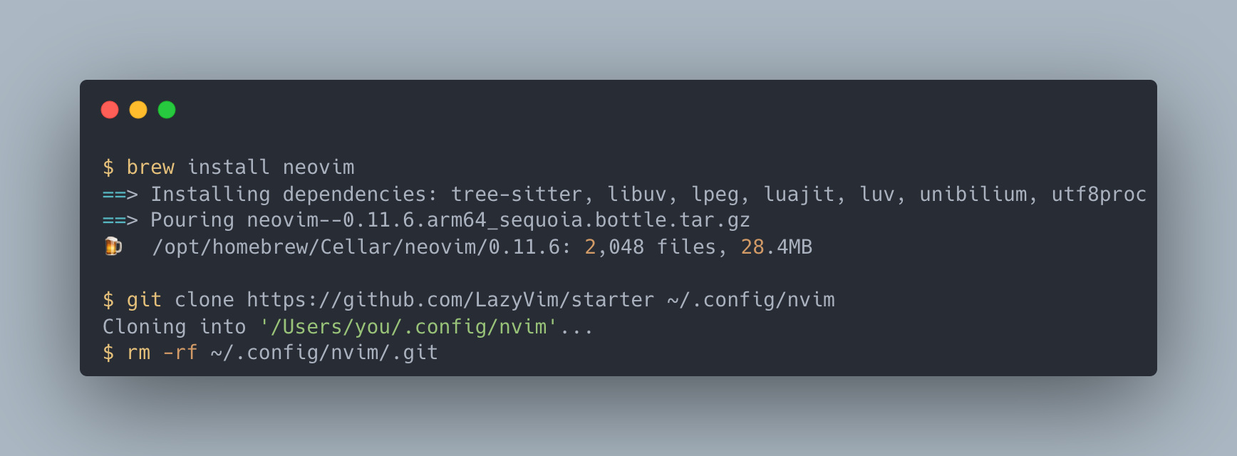 Neovim + LazyVim のインストール